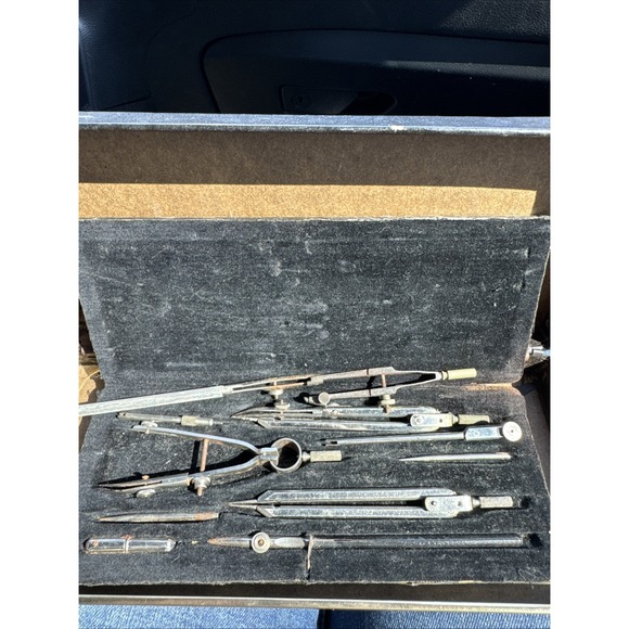 Other - Vintage Set Of Soviet Drawing Instruments Drafting Tools
